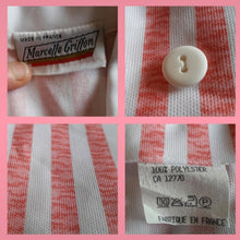 Charger l'image dans la galerie, Ensemble vintage Bridget - Jupe plissée et Top assorti rayé, Taille S, 36, 38. Marcelle Griffon. Fabriqué en France