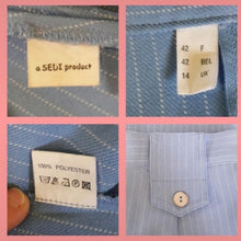 Charger l'image dans la galerie, Jupe vintage Géraldine - A fines rayures. Taille M, 38 ,40