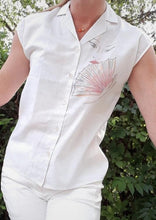 Charger l'image dans la galerie, Chemisier vintage Constance - Eventail. Taille S, 36, 38