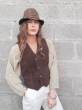 Charger l'image dans la galerie, Chapeau vintage Faustine - 100 % Laine et carreaux Ecossais