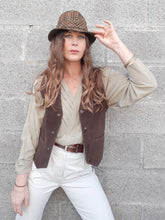 Charger l'image dans la galerie, Chapeau vintage Faustine - 100 % Laine et carreaux Ecossais