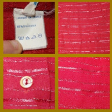 Charger l'image dans la galerie, Chemisier vintage Solange - Fines rayures scintillantes, taille S, 36, 38. Fabriqué en France