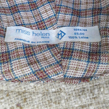 Charger l'image dans la galerie, Chapeau vintage Daphnée -100 % Laine beige chinée. Fabriqué en France