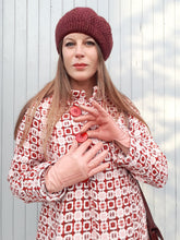 Charger l'image dans la galerie, Gants vintage Séraphine - Cuir rose à liseré brodé ton sur ton. Taille 7