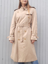 Charger l'image dans la galerie, Trench-Coat vintage Sibylle - Couleur beige. Burberrys. Taille L, 40, 42. Tartan