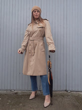 Charger l'image dans la galerie, Trench-Coat vintage Sibylle - Couleur beige. Burberrys. Taille L, 40, 42. Tartan
