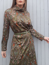 Charger l'image dans la galerie, Robe vintage Clémence - Col cheminée. Taille S, 36, 38. Desarbre. Fabriqué en France