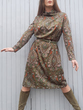 Charger l'image dans la galerie, Robe vintage Clémence - Col cheminée. Taille S, 36, 38. Desarbre. Fabriqué en France