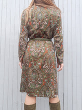 Charger l'image dans la galerie, Robe vintage Clémence - Col cheminée. Taille S, 36, 38. Desarbre. Fabriqué en France