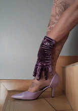Charger l'image dans la galerie, Gants Flavie - Panne de velours violet. Sonia Rykiel