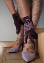 Charger l'image dans la galerie, Gants Flavie - Panne de velours violet. Sonia Rykiel