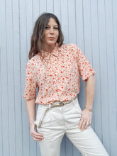 Charger l'image dans la galerie, Chemisier vintage Delphine - Motif floral. Taille XL, 42,44. Damart.