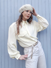 Charger l'image dans la galerie, Chemisier vintage Hermione - Boutons bijoux. Taille L, 40, 42