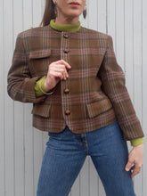 Charger l'image dans la galerie, Blazer vintage Madison - Imprimé Prince-de-Galles en laine- Taille L, 40, 42. Fabriqué en France