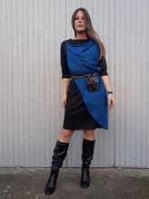 Charger l'image dans la galerie, Robe vintage Aloïse - Color block. Taille M, 38, 40. Fabriqué en France