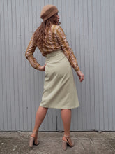Charger l'image dans la galerie, Jupe vintage Marcia - Plis creux vert d'eau. Taille M, 38, 40