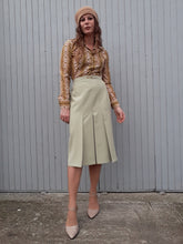 Charger l'image dans la galerie, Jupe vintage Marcia - Plis creux vert d'eau. Taille M, 38, 40