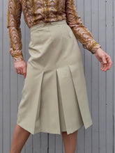 Charger l'image dans la galerie, Jupe vintage Marcia - Plis creux vert d'eau. Taille M, 38, 40