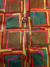 Charger l'image dans la galerie, Chemisier vintage Adeline. Bariolée vert émeraude. Taille M, 36, 38