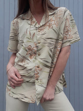 Charger l'image dans la galerie, Chemisier vintage Virginia - Vert d'eau. Taille XL, 42, 44