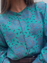 Charger l'image dans la galerie, Chemisier vintage Rosalie - Imprimé Paisley. Taille M, 38, 40