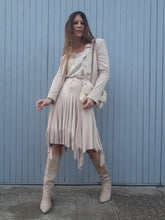 Charger l'image dans la galerie, Ensemble vintage Estelle - A franges rose poudré. Taille S, 36, 38. Serena Kay. Fabriqué en France