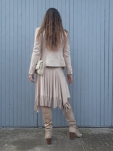 Charger l'image dans la galerie, Ensemble vintage Estelle - A franges rose poudré. Taille S, 36, 38. Serena Kay. Fabriqué en France