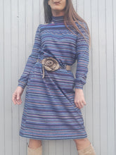 Charger l'image dans la galerie, Robe vintage Charline - Rayée. Taille S, 36, 38. Fabriqué en France