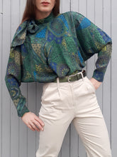 Charger l'image dans la galerie, Blouse vintage Héloïse - Manches chauves-souris. Taille L, 42, 44