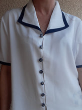 Charger l'image dans la galerie, Chemisier vintage Ondine - Col marin. Taille XL, 42, 44