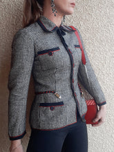 Charger l'image dans la galerie, Veste vintage Carla - Pierre Balmain. Pied-de-poule. Taille S, 36, 38