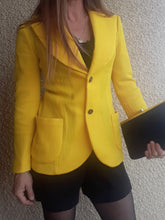 Charger l'image dans la galerie, Blazer vintage Avril - Jaune vif. Taille S, 36, 38