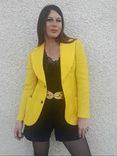 Charger l'image dans la galerie, Blazer vintage Avril - Jaune vif. Taille S, 36, 38