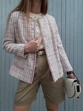 Charger l'image dans la galerie, Veste vintage Carla - Tweed rose et lilas. Taille M, 36, 38