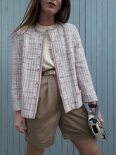 Charger l'image dans la galerie, Veste vintage Carla - Tweed rose et lilas. Taille M, 36, 38