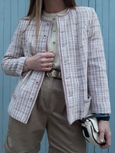 Charger l'image dans la galerie, Veste vintage Carla - Tweed rose et lilas. Taille M, 36, 38