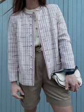 Charger l'image dans la galerie, Veste vintage Carla - Tweed rose et lilas. Taille M, 36, 38
