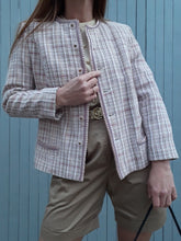 Charger l'image dans la galerie, Veste vintage Carla - Tweed rose et lilas. Taille M, 36, 38