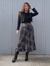 Charger l'image dans la galerie, Jupe vintage Lina - Laine fleurie. Bord volanté. Taille S, 36, 38