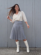Charger l'image dans la galerie, Jupe vintage Fanfan - Plissé gris bleuté. Taille L, 40, 42
