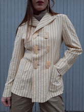 Charger l'image dans la galerie, Blazer vintage Shania - Double boutonnière croisée boutons masques. Taille M, 38, 40