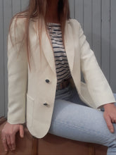 Charger l'image dans la galerie, Veste vintage Tina. Blanc cassé. Taille S, 36, 38. Fabriqué en France
