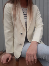 Charger l'image dans la galerie, Veste vintage Tina. Blanc cassé. Taille S, 36, 38. Fabriqué en France