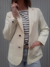 Charger l'image dans la galerie, Veste vintage Tina. Blanc cassé. Taille S, 36, 38. Fabriqué en France