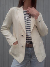Charger l'image dans la galerie, Veste vintage Tina. Blanc cassé. Taille S, 36, 38. Fabriqué en France
