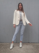 Charger l'image dans la galerie, Veste vintage Tina. Blanc cassé. Taille S, 36, 38. Fabriqué en France