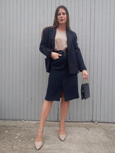 Charger l'image dans la galerie, Ensemble vintage Cléa - Veste & jupe crayon mouchetés. Taille M, 38, 40. Cacharel. Made in France