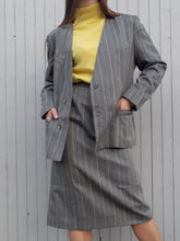 Charger l'image dans la galerie, Ensemble vintage Vicky - A fines rayures. Taille XXL 44. Weinberg. Fabriqué en France