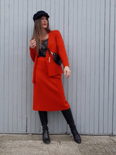 Charger l'image dans la galerie, Ensemble vintage Charlotte - Jupe droite & Gilet en laine vierge. Taille L, 40, 42. Fabriqué en France