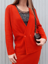 Charger l'image dans la galerie, Ensemble vintage Charlotte - Jupe droite & Gilet en laine vierge. Taille L, 40, 42. Fabriqué en France